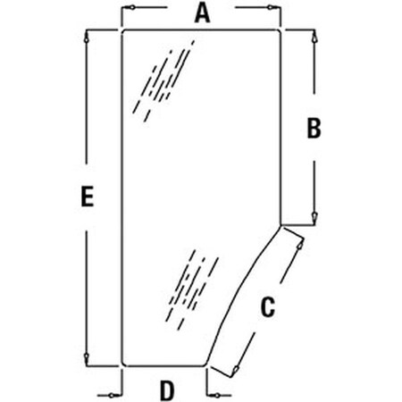 Aftermarket AM Door Glass  Left Hand AMR131163-ABL